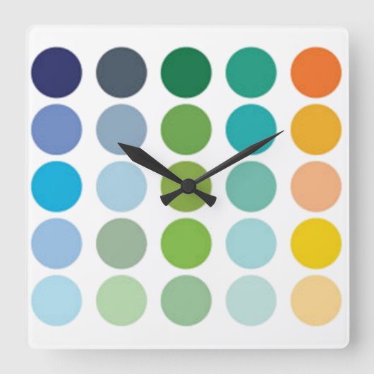 Horloge murale des points de couleur (Recto)