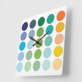 Horloge murale des points de couleur (Angle)