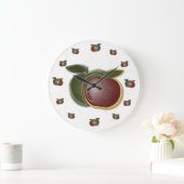 Horloge murale des pommes 3D (spectres) (Maison)