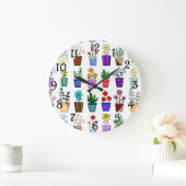 Horloge murale des pots de fleurs (Maison)
