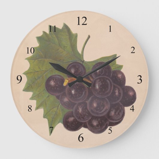 Horloge murale des raisins vintages (Recto)