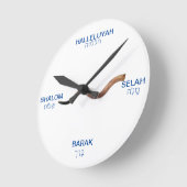 Horloge murale des salutations Shofar (Angle)