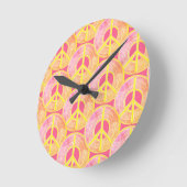 Horloge murale des signes de paix de corail, 8 pou (Angle)