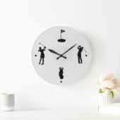 Horloge murale des silhouettes des golfers (Maison)