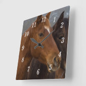 Horloge murale des triplets du cheval (Angle)