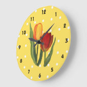 Horloge murale des tulipes (Angle)