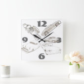 Horloge murale des voitures classiques (Maison)