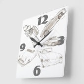 Horloge murale des voitures classiques (Angle)