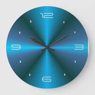 Horloge murale design avec lueur bleue > Design