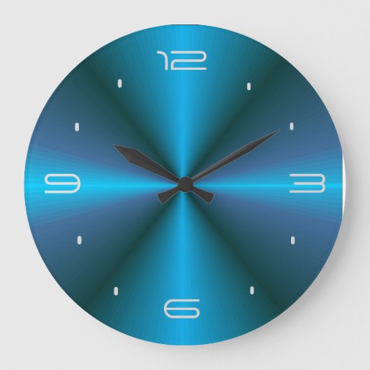 Horloge murale design avec lueur bleue > Design (Recto)