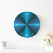 Horloge murale design avec lueur bleue > Design (Maison)