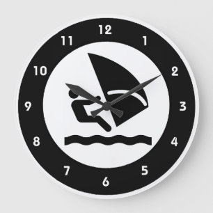 Horloge murale design de planche à voile
