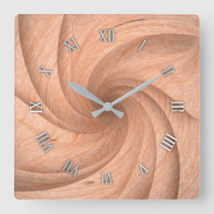 Horloge murale design en bois clair