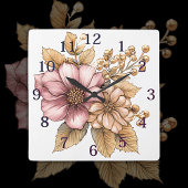 Horloge Murale Design Floral
