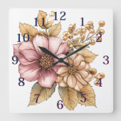 Horloge Murale Design Floral (Recto)