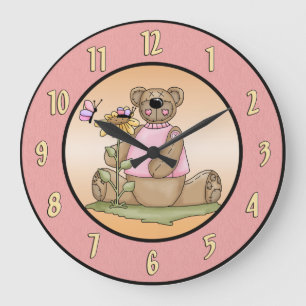 Horloge murale d'été d'ours de nounours