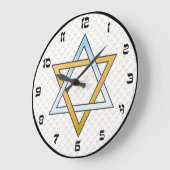 Horloge murale d'étoile de David (Angle)