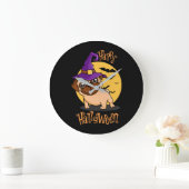 Horloge murale d'Halloween Puggy (Maison)