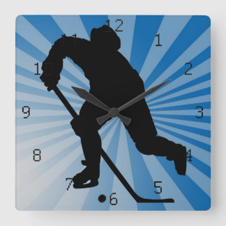 horloge murale d'hockey