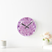 Horloge murale diamants roses moyenne (Maison)