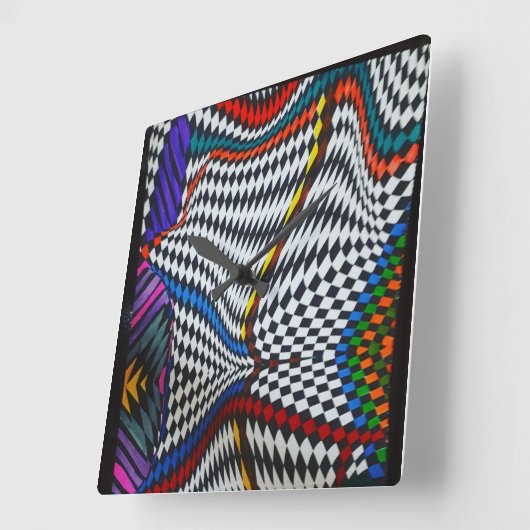 Horloge murale d'illusion optique (Angle)