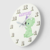 Horloge murale dinosaure bébé jurassique Stoneage  (Angle)