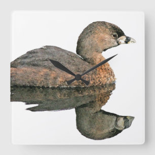 Horloge murale d'oiseau de grèbe