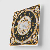 Horloge murale dorée (Angle)