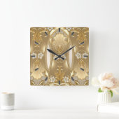 Horloge murale dorée (Maison)