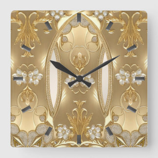 Horloge murale dorée
