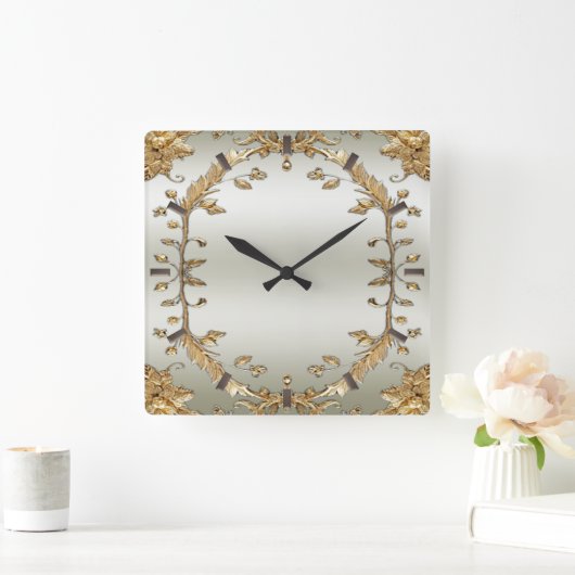 Horloge murale dorée (Maison)