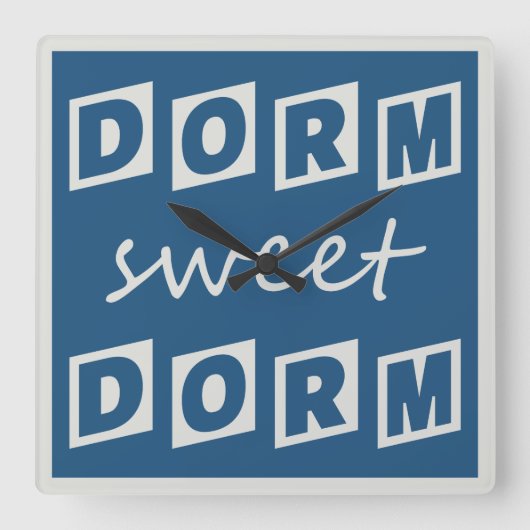 horloge murale "Dorm Sweet Dorm" (Recto)