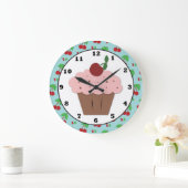 Horloge murale douce cerise Cupcake (Maison)