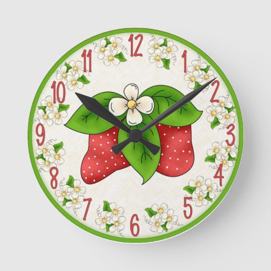 Horloge murale douce de fraises (Recto)