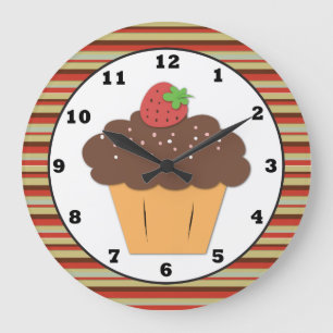 Horloge murale douce de petit gâteau de festin