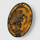 Horloge murale Dragon et Phoenix (Angle)