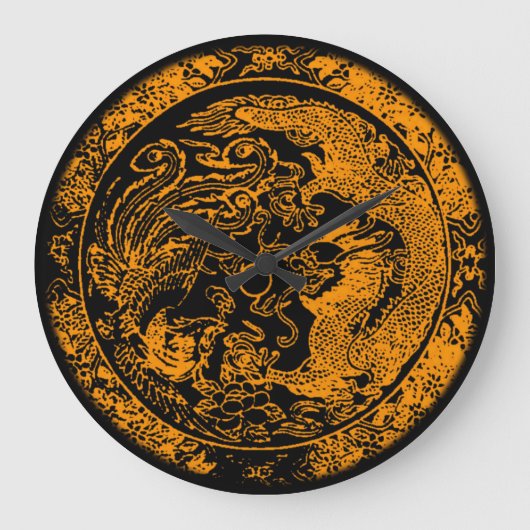 Horloge murale Dragon et Phoenix (Recto)