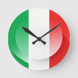 Horloge murale drapeau italien moderne