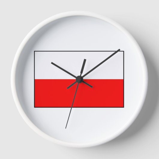 Horloge murale drapeau polonais (Recto)