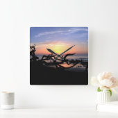 Horloge murale Driftwood Sunrise (Maison)