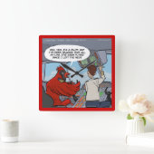 Horloge murale drôle de pilote de jet Cardinal (Maison)