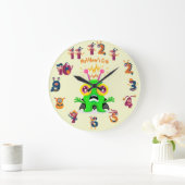 Horloge murale drôle pour enfants avec monstre de  (Maison)