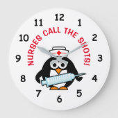 Horloge murale drôle pour infirmières avec un ping (Recto)