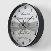 Horloge murale du 25e anniversaire du Mariage Dama (Angle)