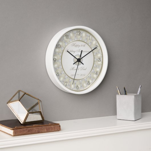 Horloge murale du 30e anniversaire du Mariage (Bureau)