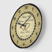 Horloge murale du 50e anniversaire du Mariage (Angle)