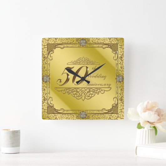 Horloge murale du 50e anniversaire du Mariage (Maison)
