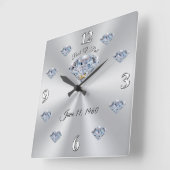 Horloge murale du 60e anniversaire pour Bob et Pat (Angle)