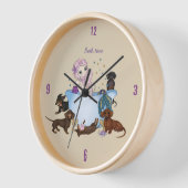 Horloge murale du bain de la sirène de Dachshund (Angle)