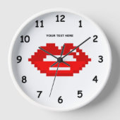 Horloge murale du bureau dentaire avec dents blanc (Recto)